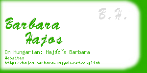 barbara hajos business card